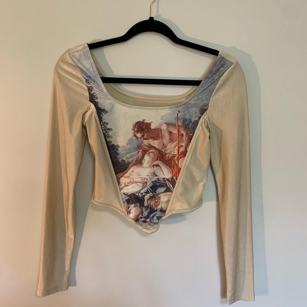 Renaissance Cream Long Sleeve Top